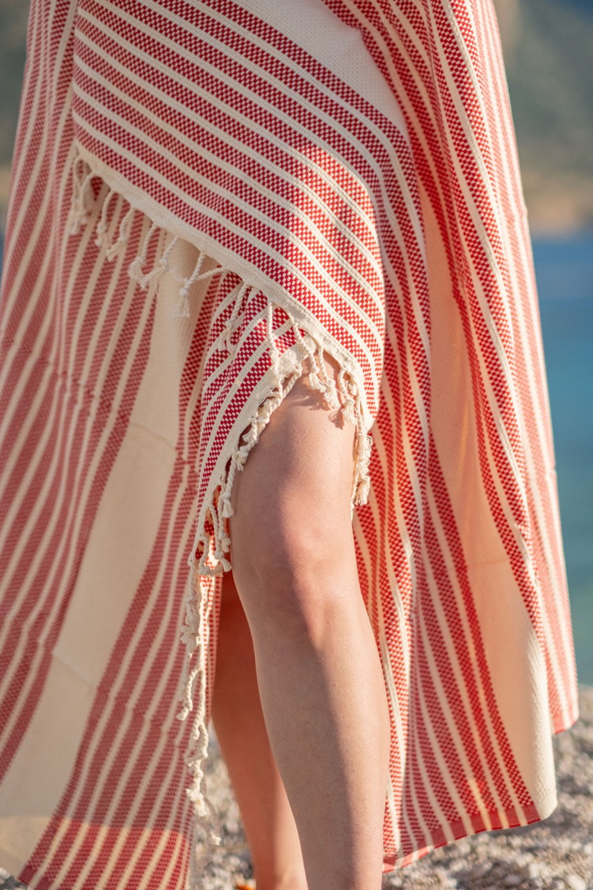 Beach Towel Marmara - red