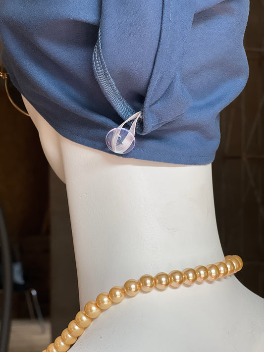 Matu dvielis Turbāns - plānā mikrošķiedra / zilpelēks