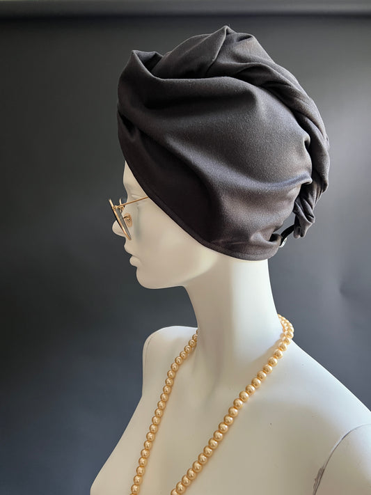 Matu dvielis Turbāns - plānā mikrošķiedra / melns