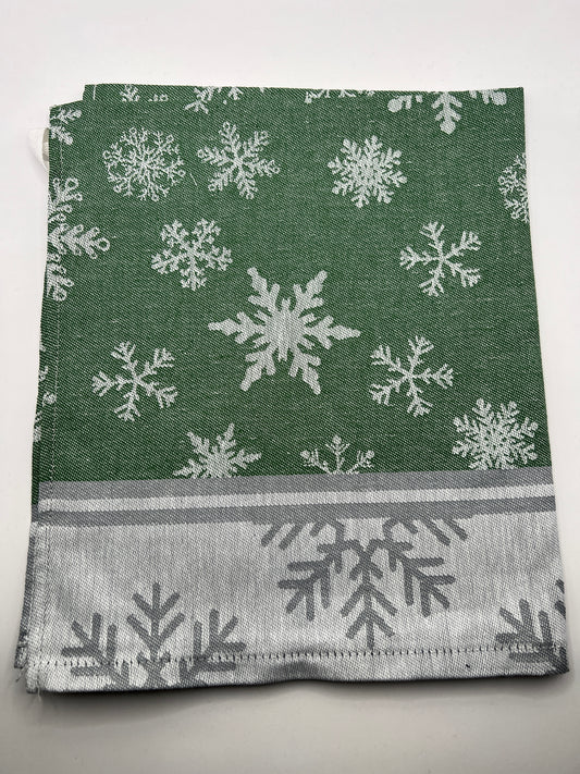 Virtuves dvielis - ZSV zaļās sniegpārslas / JAUNUMS!