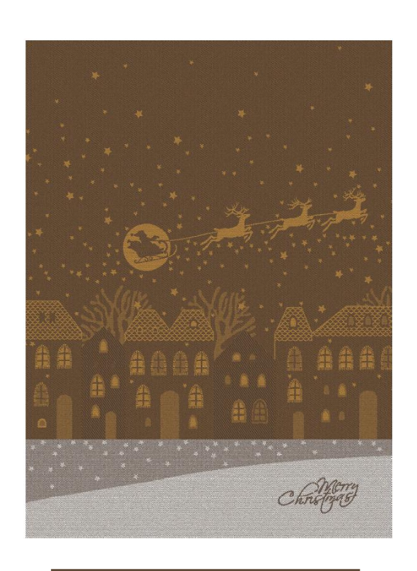 Kitchen Towel - Christmas Night / BROWN