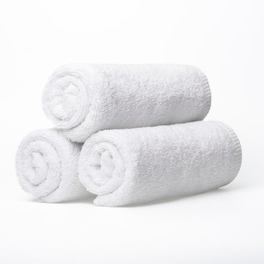 Махровое полотенце, белое, 500 г / бюджетный класс