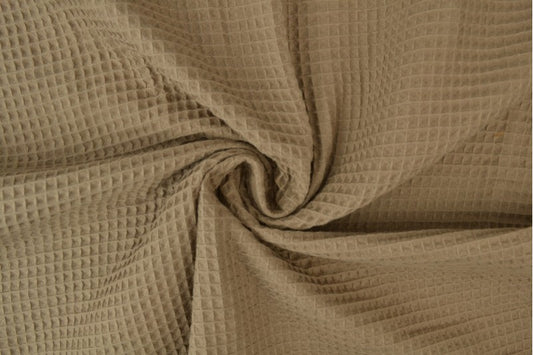 Waffle Fabric Towel / LIGHT BROWN