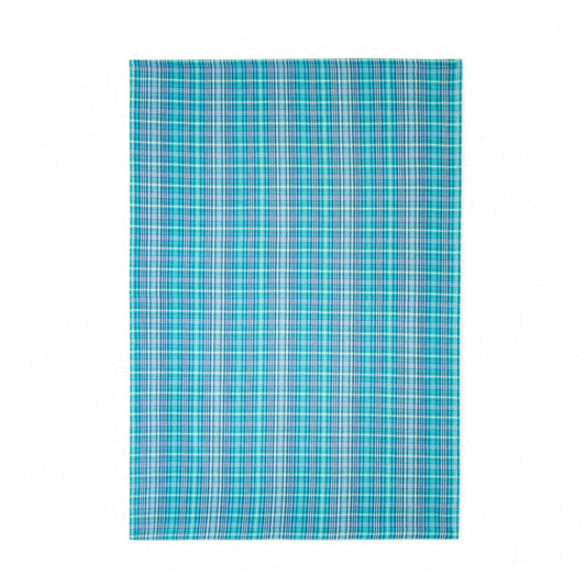 Virtuves dvielis - tirkīzzils rūtains