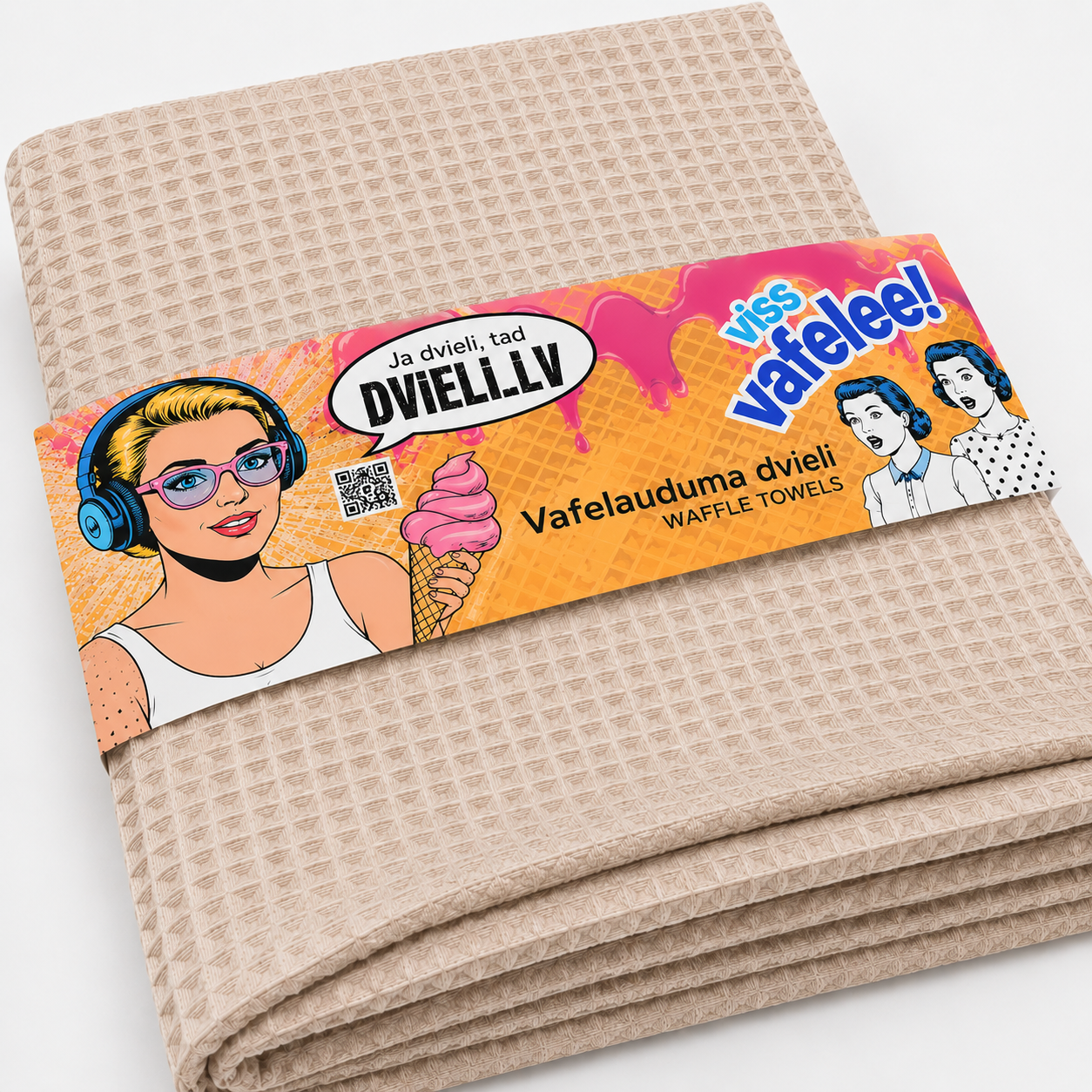 Vahvlikangast rätik / ŠAMPANJA