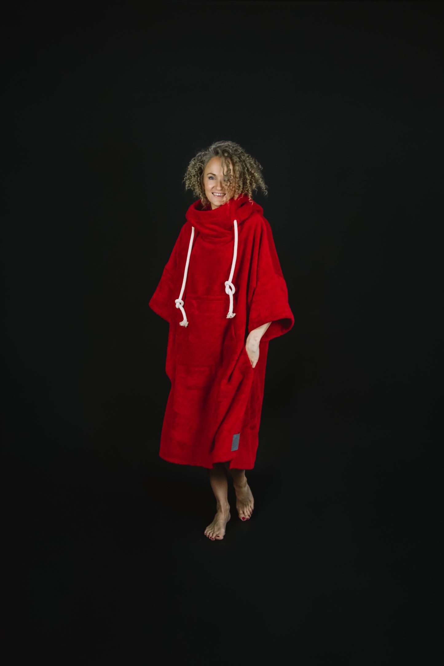 Pončo unisex - sarkans