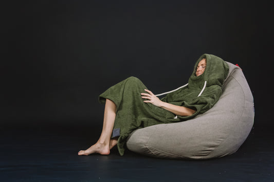 Pončo unisex - zaļš