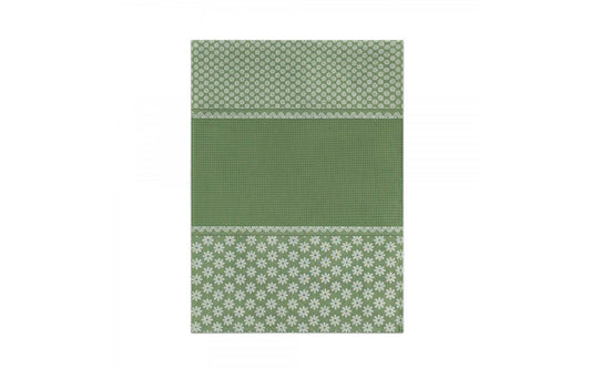 Virtuves dvielis - margrietiņa / zaļš