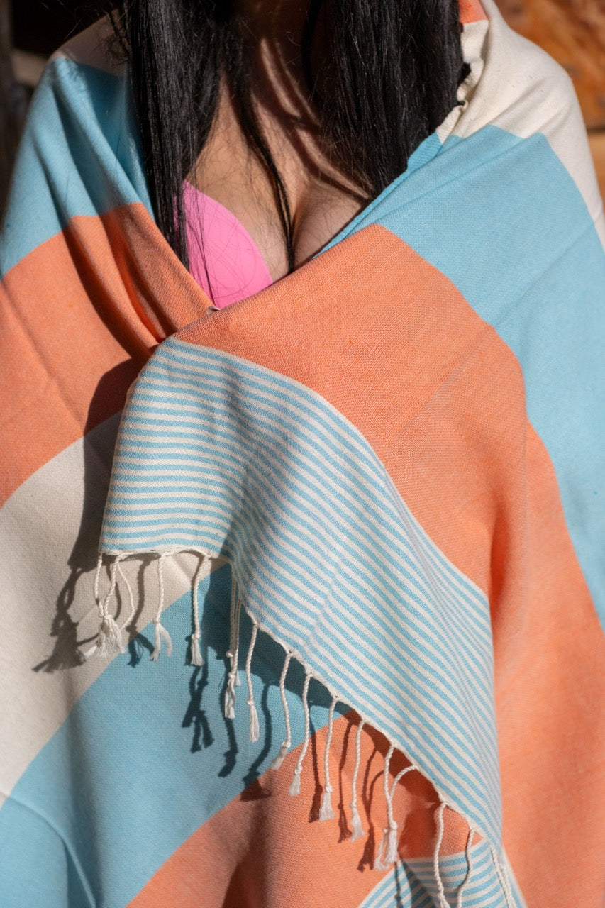 Beach Towel Apola - orange/grey