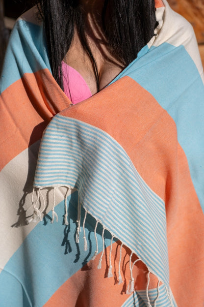 Beach Towel Apola - orange/grey