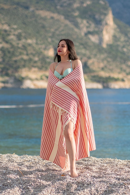 Beach Towel Marmara - red