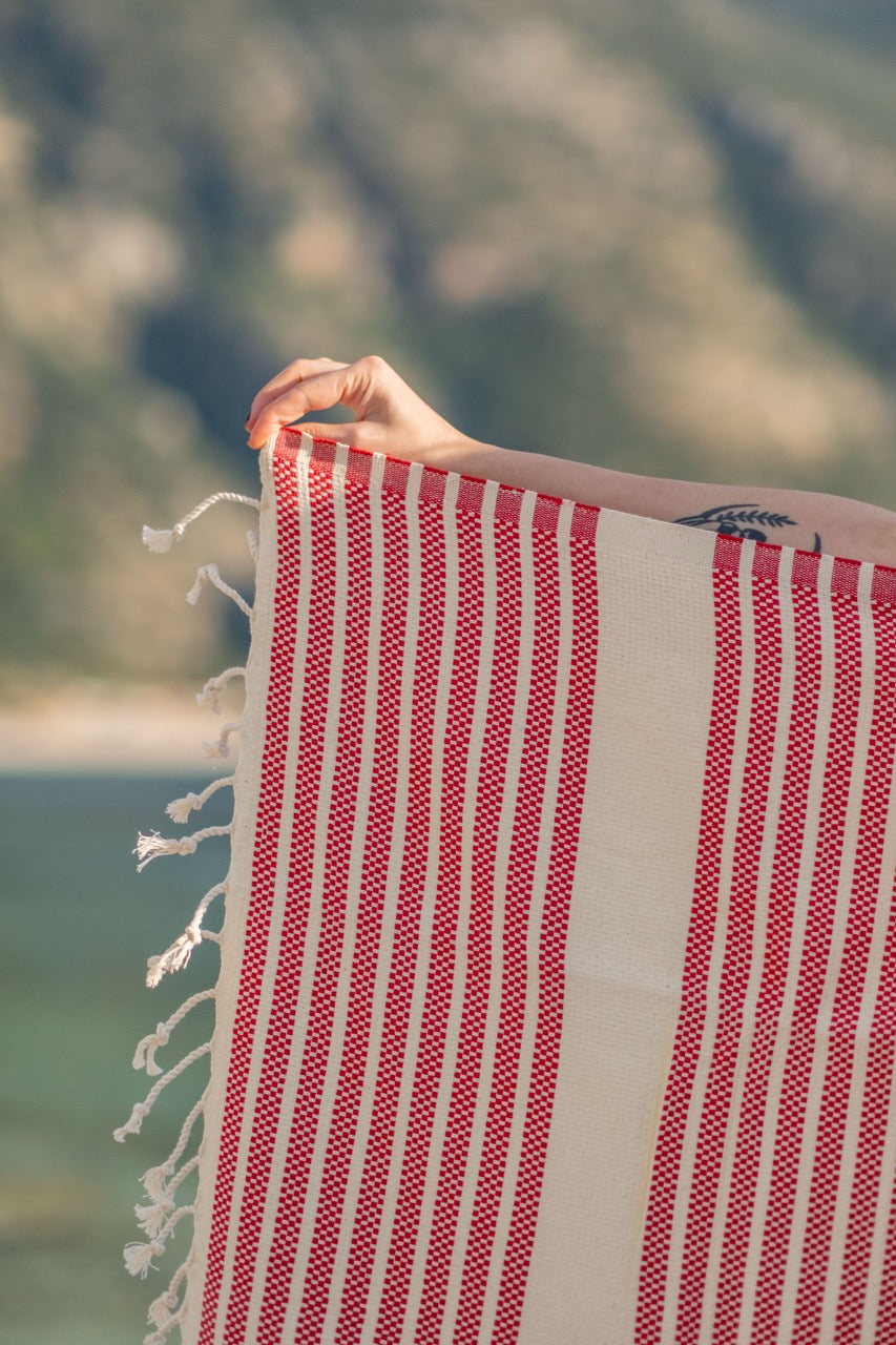 Beach Towel Marmara - red