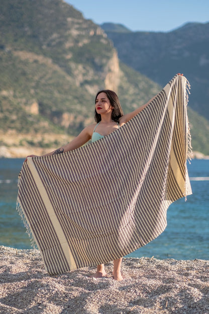 Beach Towel Marmara - black