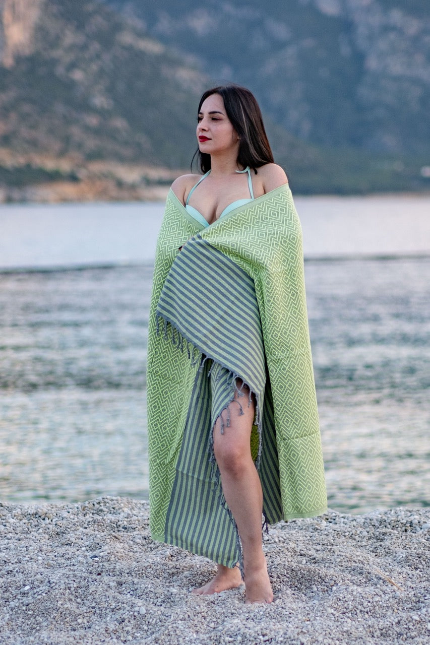 Beach Towel Tila - green