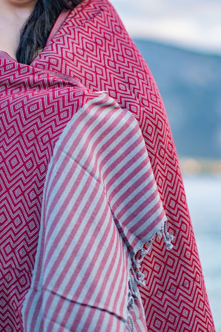 Beach Towel Tila - burgundy