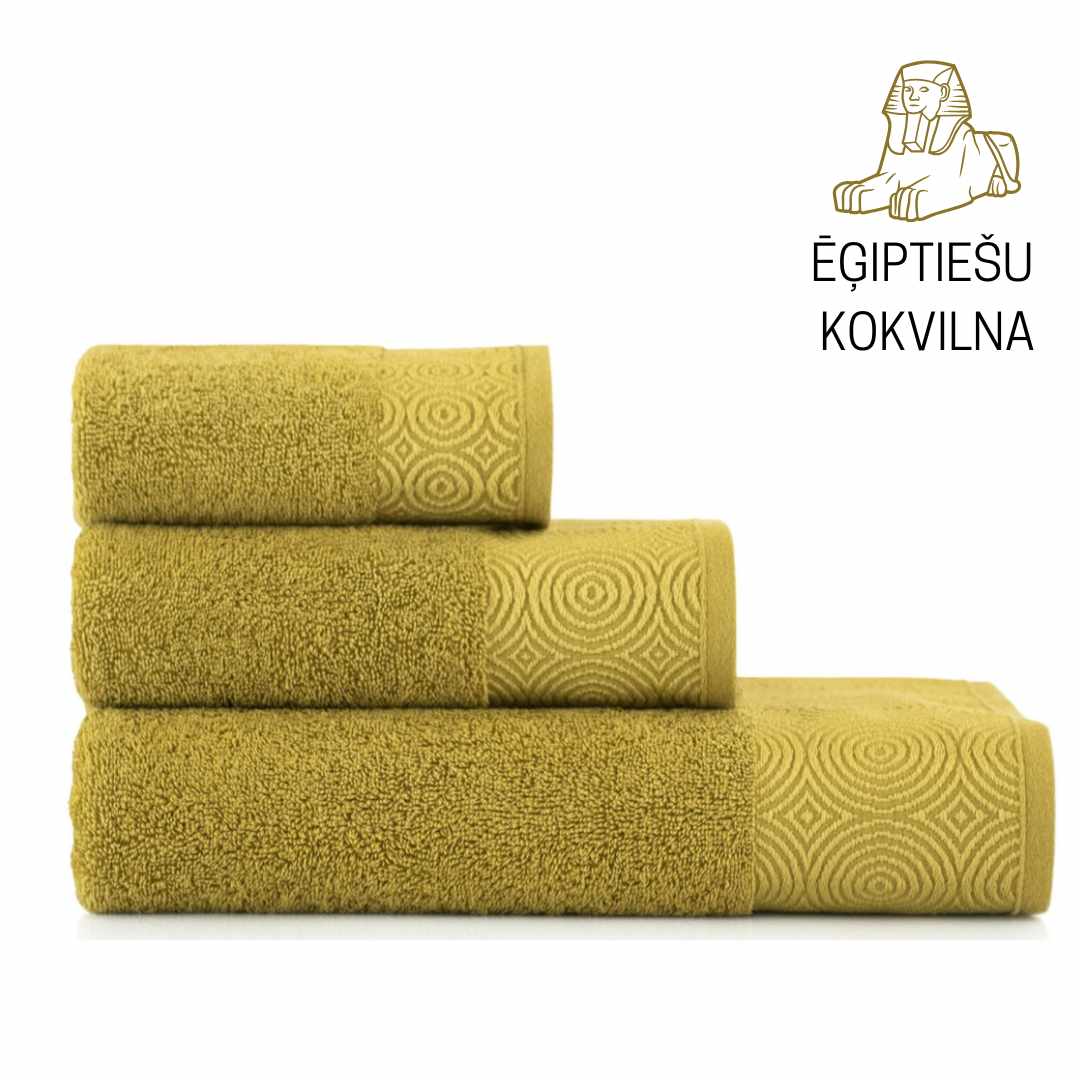 Dvielis SAULE из египетского хлопка / 3 размера / зелёный