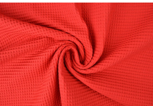 Waffle Fabric Towel / RED