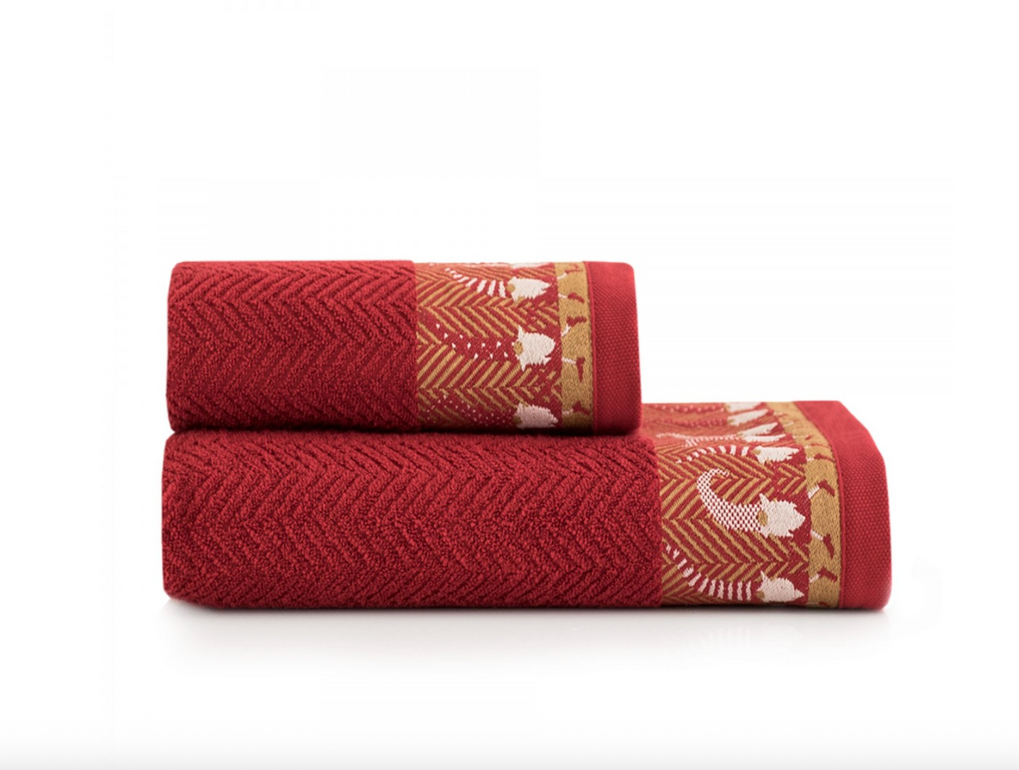 Bath Towel - Gnome / red