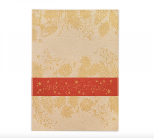Kitchen Towel - Merry Christmas / red