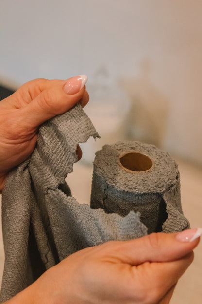 Noplēšami mikrošķiedras dvieļi rullī, 50gb 30x30cm