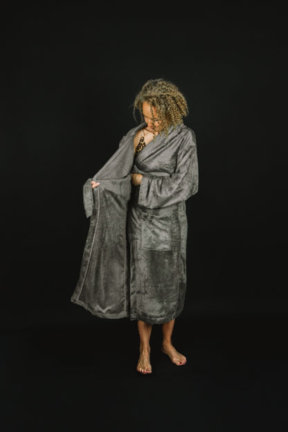 Bamboo Terry Bathrobe / GREY