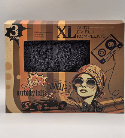 Car detailing towel set of 3 / GREY