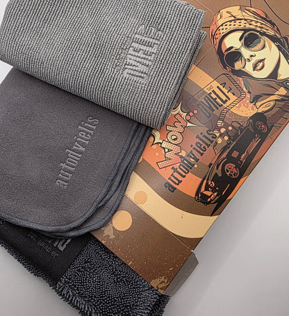 Car detailing towel set of 3 / GREY