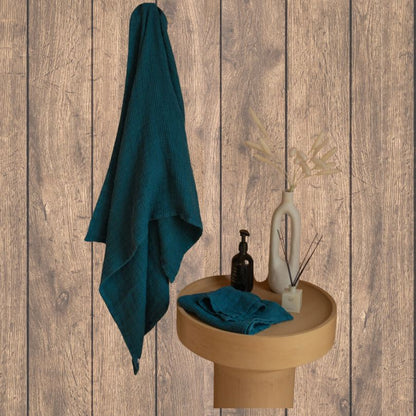 Lina suur saunarätik / 40x50cm MINERAALSININE