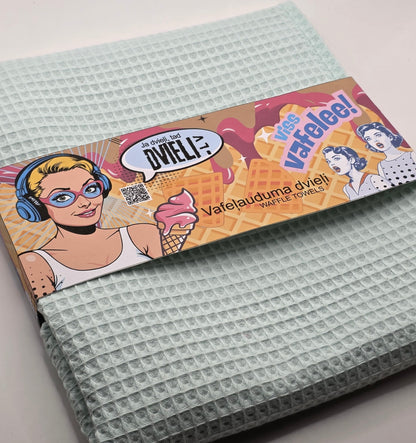 Waffle Fabric Towel / MINT GREEN