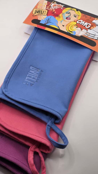 Kitchen towel set - blue/pink