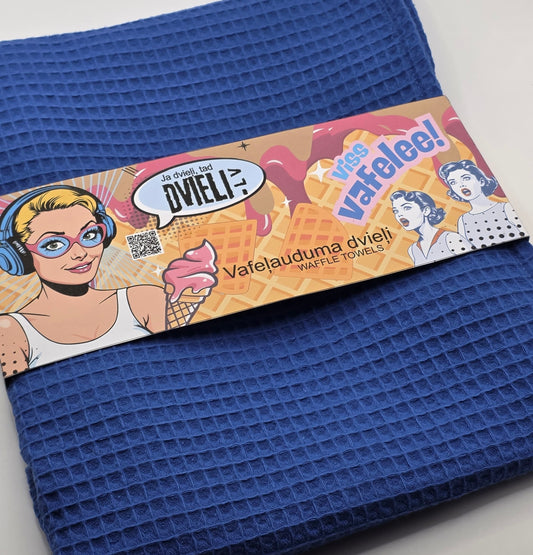 Waffle Fabric Towel / CORNFLOWER BLUE