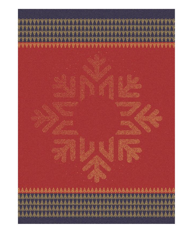 Kitchen Towel - Snow Flake / red