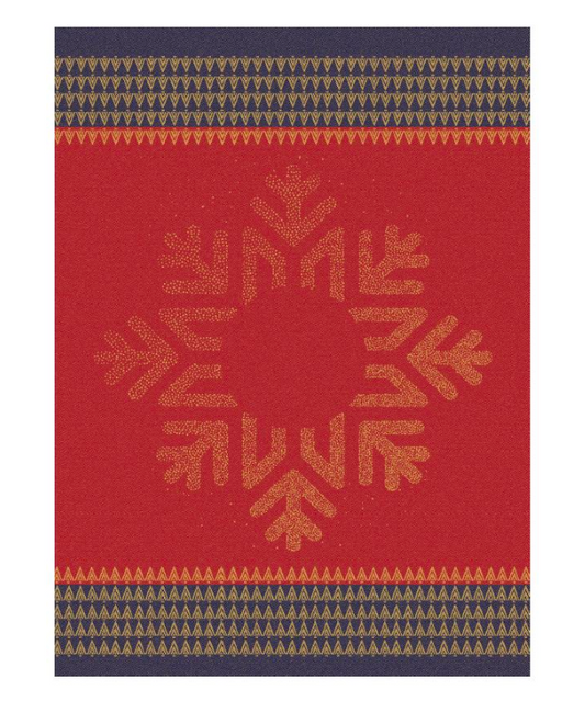 Kitchen Towel - Snow Flake / red