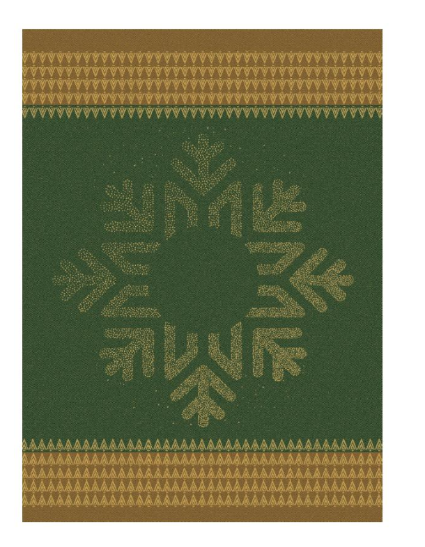 Kitchen Towel - Snow Flake / green