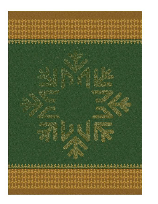 Kitchen Towel - Snow Flake / green
