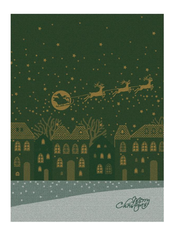 Kitchen Towel - Christmas Night / GREEN