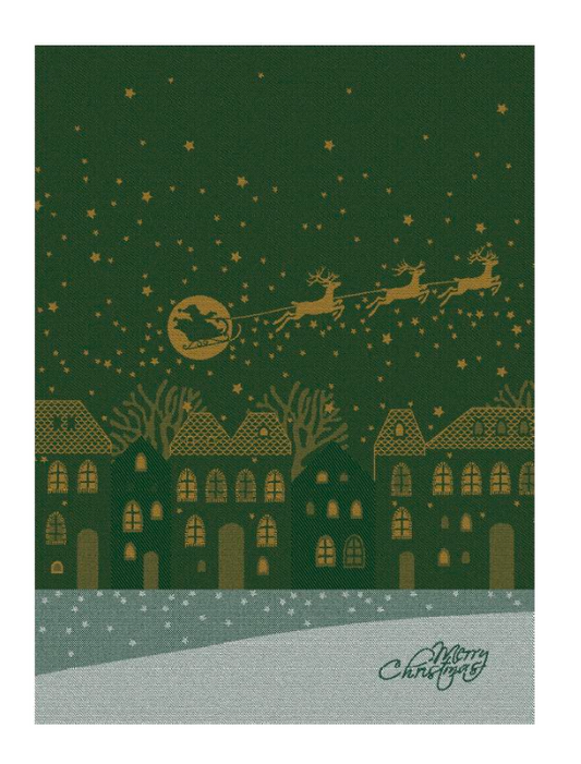 Kitchen Towel - Christmas Night / GREEN