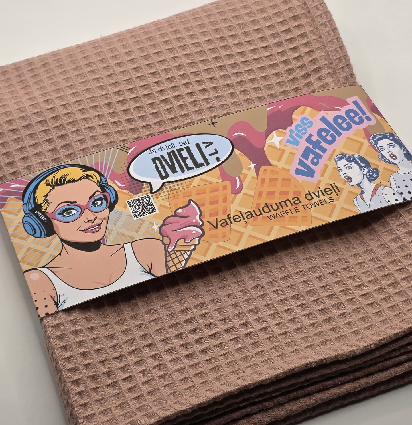 eeltelli / Vahvlikangast rätik / VINTAGE PINK