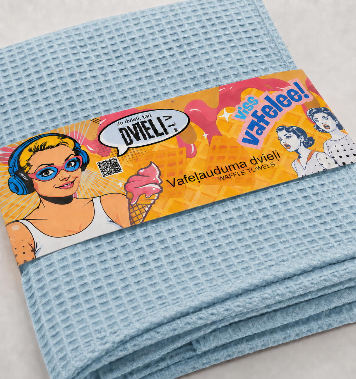 Waffle Fabric Towel / BABY BLUE