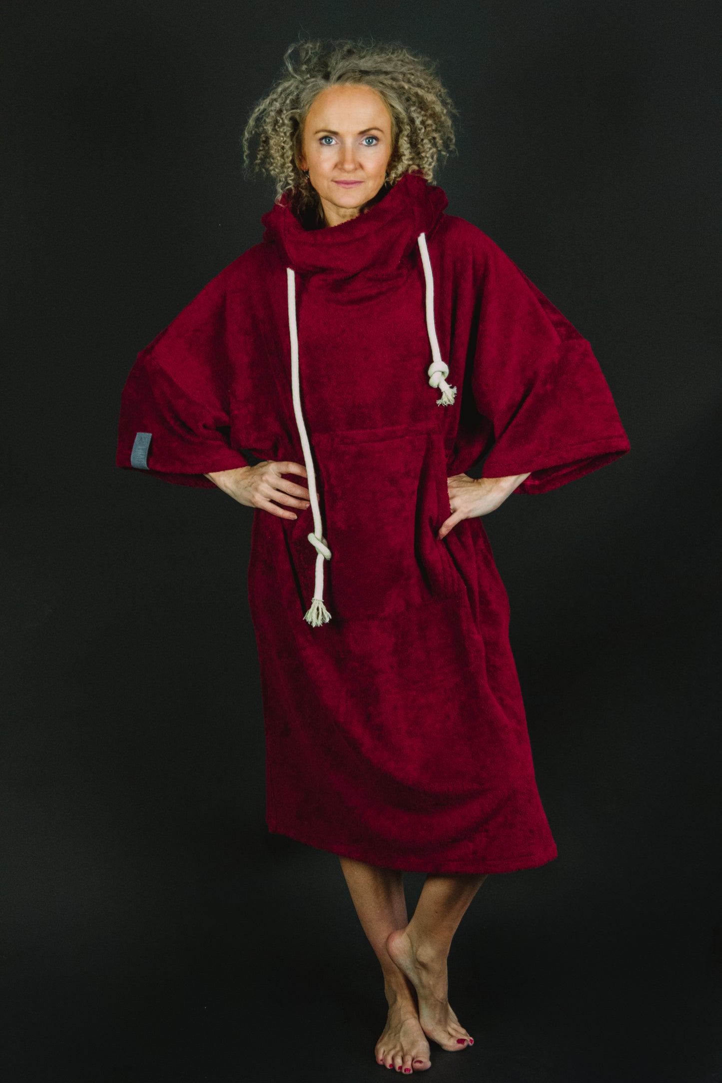 Pončo unisex - bordo