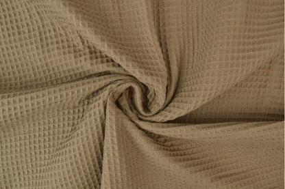 Waffle Fabric Towel  / LIGHT BROWN