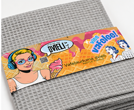 Waffle Fabric Towel / LIGHT GREY