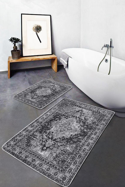 Hall Boho vintage-stiilis vannitoamattide komplekt - 2-osaline vannitoamattide komplekt