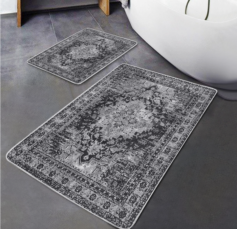 Hall Boho vintage-stiilis vannitoamattide komplekt - 2-osaline vannitoamattide komplekt