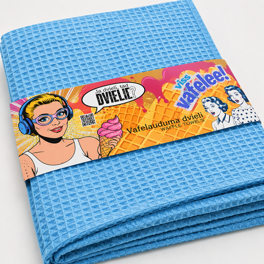 Waffle Fabric Towel / LIGHT BLUE