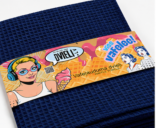 Waffle Fabric Towel / NAVY