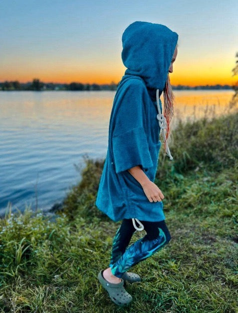 Pončo unisex - mere sinine / lühike